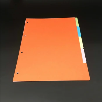 5pcs/sæt A4 Farve-Indeks Side Løs-blad Bog Separator Papir Håndbog Klassificering Side 4 Hul Notesblok Indeks Papir