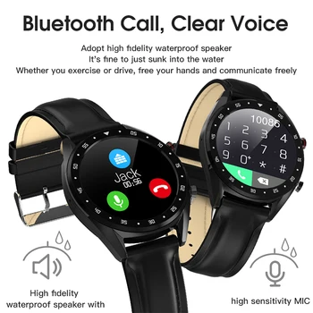 Bluetooth opkald, musik, smart ur IP68 Svømning Sport watchs EKG-hjerte skærm se, blodtryk kontrol armbånd L7