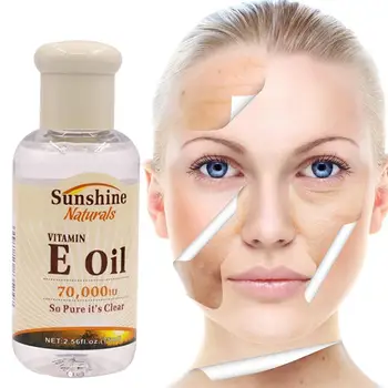 75ml Naturligt E-Vitamin Olie Morgen Og Aften Afgørende Kridtning Anti Ansigt Rynker Tandblegning Serum Anti-revner Olie N1M0