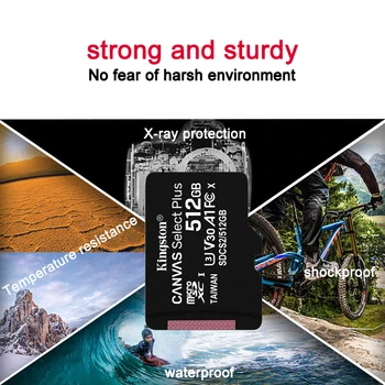 Kingston Micro SD Kort 32GB, 64GB 128GB 256 GB Class 10 C10 UHS-I Mini Kingston SD-TF Kort SDHC, SDXC til Smartphone
