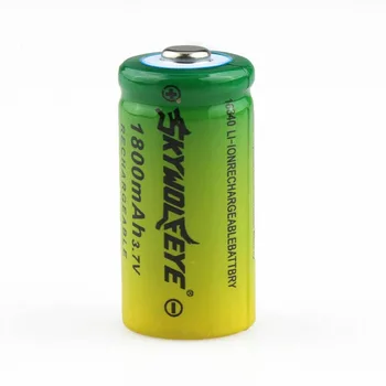 2stk 16340 Battery 1800mAh Li-ion Genopladeligt batteri 3,7 V +smart Usb batteri oplader til hurtig opladning af genopladelige li-on batteri