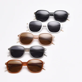 Peekaboo black square solbriller, polariserede mand uv400 kørsel kvindelige solbriller til mænd tr90 ultralet hvid koreansk stil