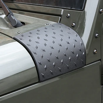 2stk Bil Styling Hood-En-søjle Wrap Dække Vinkel Protektor For Jeep Wrangler Rubicon Ubegrænset Sahara JK 2007-Tilbehør