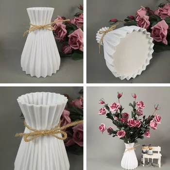 Europæiske Anti-keramiske Vaser Hjem Dekoration Plast Vaser Bryllup Moderne Landlige Stil Anti-fald Blomst Kurv