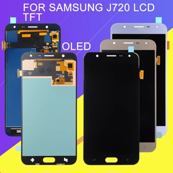 Catteny J7 2018 Displayet Til Samsung Galaxy J720 Lcd-skærm Med Touch Screen Digitizer Assembly J720F J720M