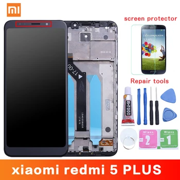 Den oprindelige Xiaomi Redmi 5 Plus LCD Display + Ramme 10 Touch Screen Redmi5 Plus LCD-Digitizer Udskiftning, Reparation, Reservedele
