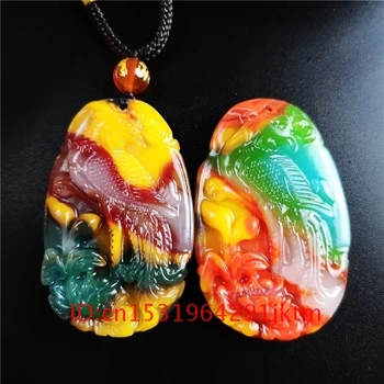 Kinesiske Mænd Smykker Mode 1PC Charme Hånd Jadeite Jade Halskæde Kvinder Vedhæng til Naturlig Skåret Phoenix Farve Gaver Amulet