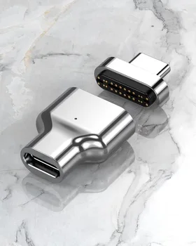 Thunderbolt 3.0 Magnetisk Adapter, der Understøtter 100W Opladning / 40Gbps dataoverførsel Kompatibel med USB-C 3.1 Gen 1 og 2 til MacBook