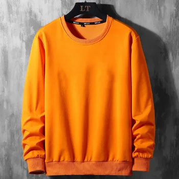 Casual ensfarvet Sweatshirt Mænd Hættetrøjer Store Størrelser Efteråret Mænds langærmede Sweatshirts Japansk Streetwear Overdimensionerede Hættetrøje