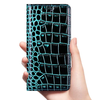 Krokodille Ægte læder Phone Case For Samsung Galaxy S6 S7 S8 S9 S10 S10e 5G M10-M20 Kant Plus Aktiv Note 8 9 Flip stå bag