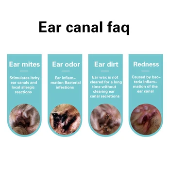 80ml Pet Øre Mide pet øre vask med vand hund øre olie renere Vask Flydende Hund, Hund, Kat, Universal