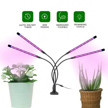 LED-Grow Light USB-Phyto Lampe Fulde Spektrum Fito Lampe Med Kontrol For Planter Frøplanter Blomst Indendørs Drivhus Voksende Lamper
