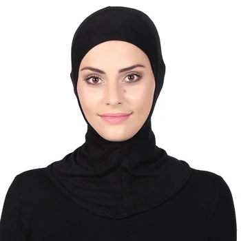 Muslimske Kvinder, Hijab Under Tørklæde Hals Dække Knogle Bonnet Turban Islamiske Indre Hætte Strække Tørklæde Arabiske Hovedbeklædning Underscarf