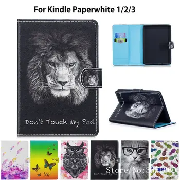 Sagen Funda til Amazon Kindle Paperwhite 1 2 3 6 Dække for Kindle Paperwhite 6 tommer Fashion Animal Tablet Capa Shell Shell