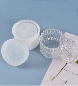 Stor Krystal Jar Silikone Formen Smykker Opbevaring Max Candy Dåser Harpiks Mould DIY Håndlavet Værktøj til Epoxy Harpiks Forme