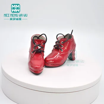 BJD dukke tilbehør sko passer 58--62cm 1/3 BJD dukke fashion spidse høje hæle rød, hvid, sort