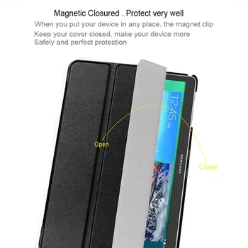 Slim Flip Stå Coque Funda Magnet Cover Til Samsung Galaxy Tab S 10.5 T800 T801 T805C tablet tilfælde+beskyttelsesfilm+Stylu Pen