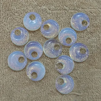 2016 New høj kvalitet opal sten gogo donut charms vedhæng, perler, 18mm til smykkefremstilling Engros 12pcs/masse gratis fragt