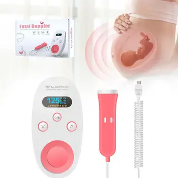Doppler FetalDoppler Nonradiative Baby Hjertet Overvåge Fosterets Ultralyd Detektor Husstand Lomme Gravid, Baby Sundhedspleje 2MHz