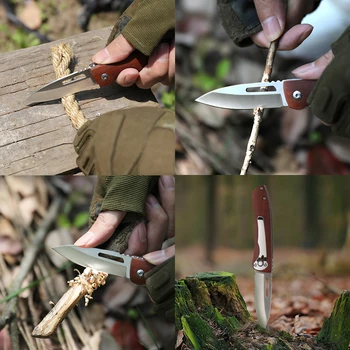 WORKPRO Folde Pocket Kniv Kniv Kniv Træ Håndtag Frugt Cutter Udendørs Multi Værktøj