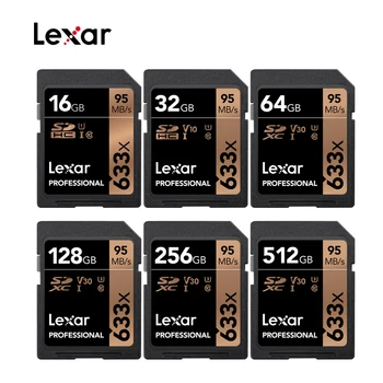 Lexar 633x SDHC/SDXC UHS-I-Kort 95MB 16GB, 32GB, 64GB 128GB 256 GB 512 GB Class 10 SD Kort Til 1080p full-HD 3D, 4K Kamera