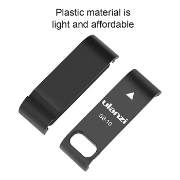 Ulanzi G8-10 Plast Batteri Cover Til GoPro 8 GoPro Hero 8 Sort Batteri Dør Oplader Port Dækkappe Beskyttende Tilbehør