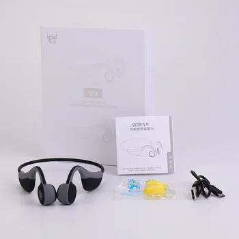 Den Trådløse Bluetooth-Bone Conduction Headset, Hovedtelefoner, Sport Hals Krog Øretelefoner Vandtæt Neckband med Mikrofon Håndfri