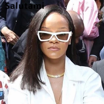 Bue Form Cat Eye Solbriller Til Kvinder Luksus Mærke Rihanna Stil Sol Briller Mænd Hvid Sort Vintage Kendte Briller Oculos