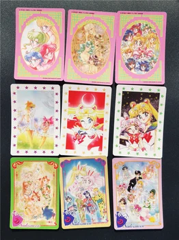 17pcs/set Sailor Moon Oprindelige Billede Pasteable Blød Flash Sexet Pige Hobby Samleobjekter Spil Samling Anime Kort