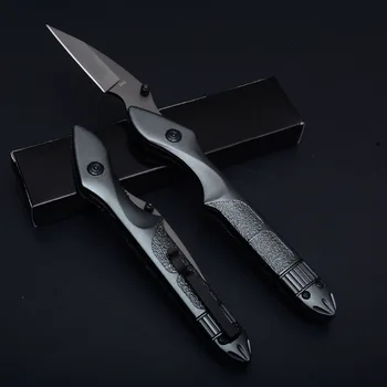 Brand 7CR18MOV Knive Mini Pocket Folde Kniv Titanium Grå Rustfrit Stål Klinge G10 Håndtere Små Camping Knive EDC Værktøj