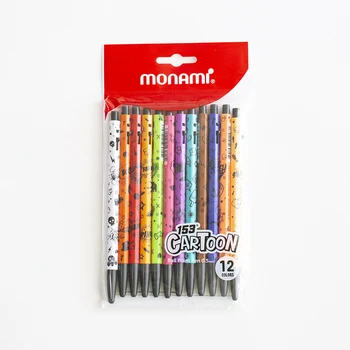 12pcs Tegnefilm Pen kuglepen 0,5 mm med 2 Fluorescerende 10 Levende Farver Roller Ball Penne Skriver Tegning Børn Gave Skole A6032