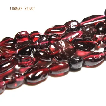 Engros Grav Uregelmæssig Form Naturlige Mørke Rød Granat Sten 4-6 mm Perler Til Smykker at Gøre DIY Armbånd Halskæde Strand 15