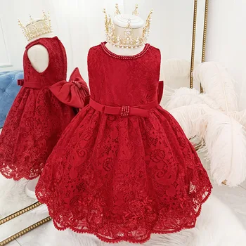2020 Jul, Piger Kjoler, Barn, Børn, Prinsesse Kjole Spædbarn Pige Fantasy Dress Red Kawaii Kjoler, Aften Kjole, Aften Kjole