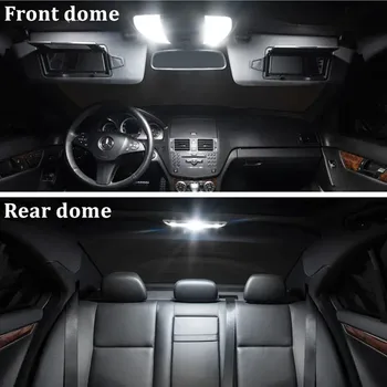 19x Bil Indvendige LED-Lys-Kit til Mercedes Benz C-klasse W203 2000-2007 Ingen fejl ved Læsning af Lampen Foran Dome Lys