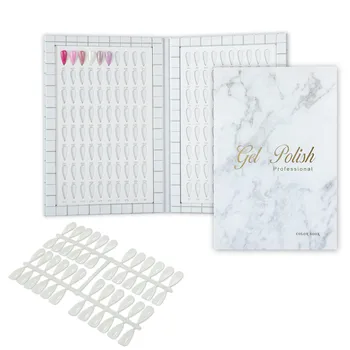 160 farver DIY Nail Tips Displayet Viser Book Bord Nail Art Gel Polish Farve Kort Diagram Palet Lak Praksis Manicure Værktøj