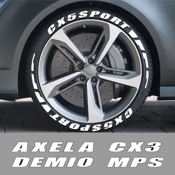 Auto Hjul Label Decals 3D Gummi til bildæk Label Breve Klistermærker Til Mazda Demio CX-5 CX-3 3 6 Axela Atenza MS MPS Tilbehør