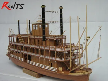RealTS Skala træ båd 1/100 klassiske træ-damp-skibet USS Mississippi model kit