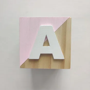 Nordisk Pink Alfabet Antal Blokke Børn, Træ-Brev Byggesten Håndværk Tidlig Læring Pædagogisk Legetøj Baby Room Decor