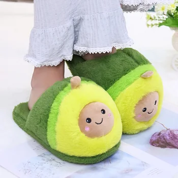 Kawaii Blød Avocado Tøfler Fyld Frugt Legetøj Simulering Lækkert Mad Avocado Dukker, Bamser til Pige husholdningsprodukter