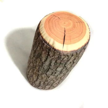 Nye 1Piece Træ Log Pude / Træstub Træ Tekstur Smide Pude I Bilen Dekorere