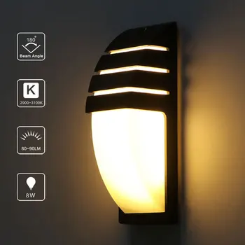 Moderne LED Veranda Lys Udendørs IP65 Vandtæt Minimalistisk Lamper vægmonteret Hjem Korridor Balkon væglampe