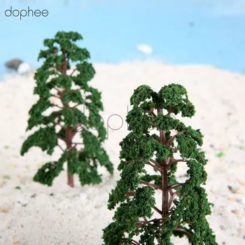 Dophee 5pcs 140mm Arkitektonisk Model for Jernbanen Layout Have Liggende Landskab Træer Model Diorama Miniaturer 1:50 1:75