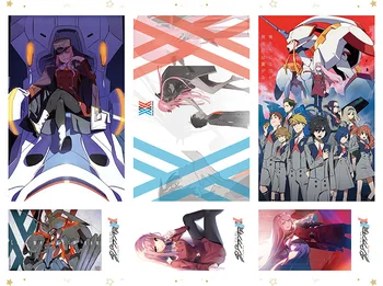 Anime DITF Darling i Franxx 02 Nul To ICHIGO Fanart Postkort postkort Mærkat Artbook Gave Cosplay Rekvisitter Bog Sæt Nye