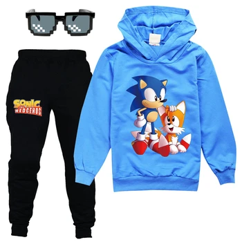 2021 Sonic the hedgehog Hættetrøje Coat børn Sweatshirts 3D-Hættetrøjer Pullovere Overtøj Hoodie drenge piger Træningsdragter Streetwear