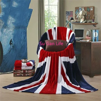 2020 Britiske Flag/Amerikanske Flag Multifunktion Tæpper Blød Tynd Fleece Plaid Print Aircondition, Sofa Smide Tæppe Gratis Fragt