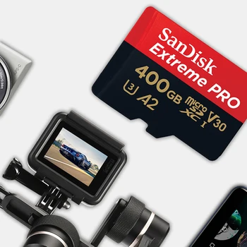 SanDisk Extreme/PRO UHS-I micro sd-kort 400G 256G 128G 64G Op til 160 mb/s læsehastighed Class10, V30, U3, A2 hukommelseskort