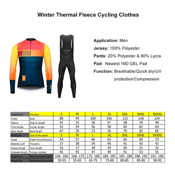 Vinteren Termisk Fleece Cykling Tøj Mænd langærmet Trøje, der Passer Udendørs Ridning Cykel, MTB Tøj, Bib Pants Sæt