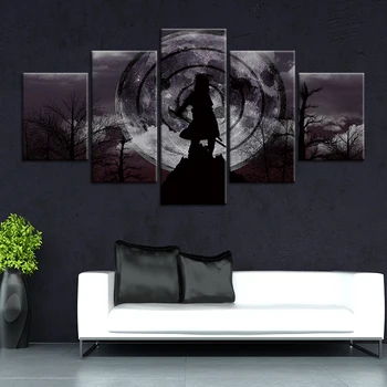 Modulære Billede Lærred Væg Kunst, Moderne Ramme For Living Room Decor 5 Panel Naruto Maleri HD Udskriv