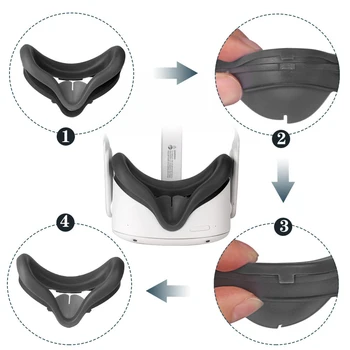 For Oculus Quest 2 VR Udskiftning PU Ansigt Pude Ansigt Dække Beslaget Beskyttende Måtten Eye Pad for Oculus Quest 2 VR Tilbehør