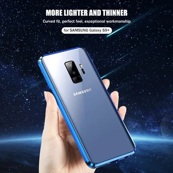 360 Beskyttende Privatliv Magnetisk Glas Tilfældet for Samsung Galaxy S8 S9 S10 S20 Plus Note 20 10 9 8 Ultra A50 70 A51 A71 Magnet Cas